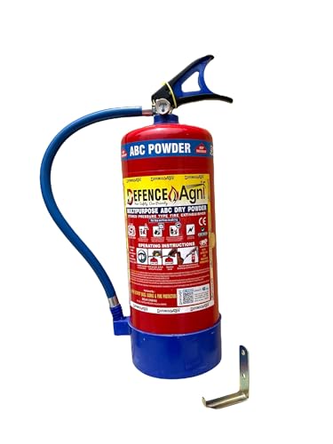 Image of ABC Powder Type 6 Kg Fire Extinguisher (Red) | ISI Certified | Suitable for Home, Office, Car, Kitchen, Shops & Industrial Use