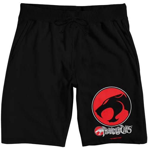 Thundercats Animated Series Title Logo Men's Black Lounge Shorts