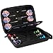 Xweptuy Darts Case Holds 12 Darts & Accessories EVA Darts Holder with Mesh Pocket Zipper Closure Darts Cases for Steel and Soft Tips with Inner Fixer & Outer Loop Protective Darts Storage