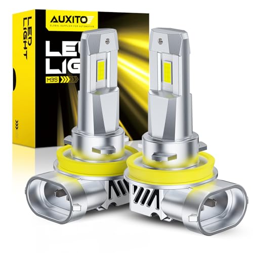Image of AUXITO H11 Fog Bulb, 6500K White 33000LM Super Bright, Canbus Ready with Fan, Pack of 2