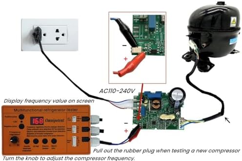 Multifunctional Refrigerator Tester, Refrigerator Compressor Tester, Pulse Solenoid Tester, Refrigerator Inverter Compressor Tester, DC Fan Damper Electric Valve Tester Fault Detector