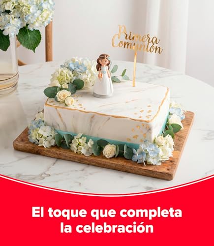 Miniatura 4 de Dekora - Figura Decorativa Para Primera Comunión - Niña Con Catecismo - Elaborada En Resina - Adorno Para Tartas - 13 Centímetros De Alto - Diseño Original Y Detallado - Apto Para Contacto Alimentario