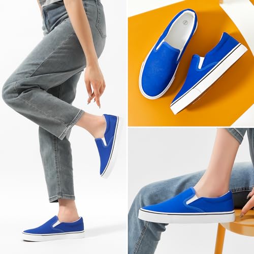 Image of Women's Canvas Slip On Sneakers Non Slip Loafers | low top non slip on walking breathable casual comfortable fashion tennis