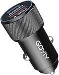 USB C Chargeur de voiture, 38W 2-Port Adaptateur de chargeur de voiture rapide en métal, adaptateur d'éclairage de cigarette PD3.0 20W QC3.0 18W, USB-C et USB Un port compatible avec iPhone Téléphone et tablette Android(Noir)