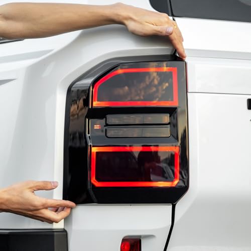 Smoked Tail Light Cover for 2024 2025 Toyota Land Cruiser 250&1958 Prado LC250 J250 Tail Light Decorative Strip Frame Protective Cover Exterior Blackout Supplies Tuning Accessories