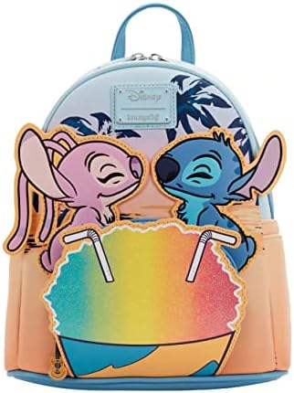 Loungefly Disney Lilo and Stitch Snow Cone Date Night Womens Double Strap Shoulder Bag Purse