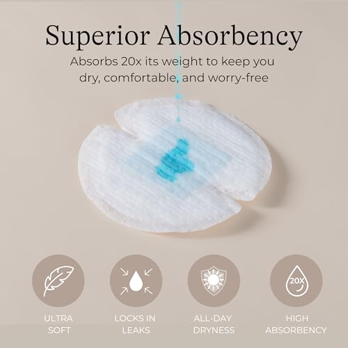 Lansinoh Stay Dry Disposable Nursing Pads, Ultra Thin with Full Coverage, Soft and Super Absorbent Breast Pads, Breastfeeding Essentials for Moms, 100 Count | Soft, Super Absorbent, Breast Pads, Breastfeeding Essentials for Moms view 4