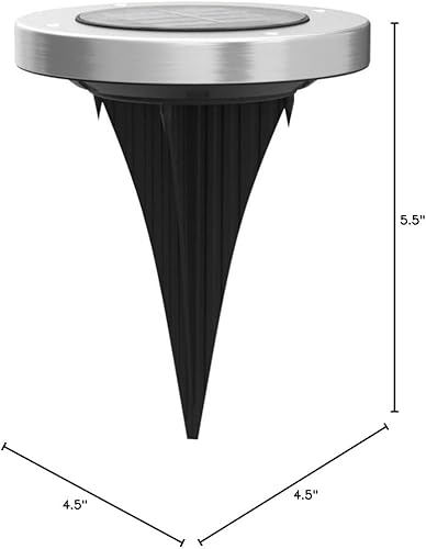 Miniatura 22 de Biling Luces solares de suelo para exteriores, 8 paquetes, planas, brillantes, 12 luces solares LED para exteriores, impermeables, para patio, Blanco