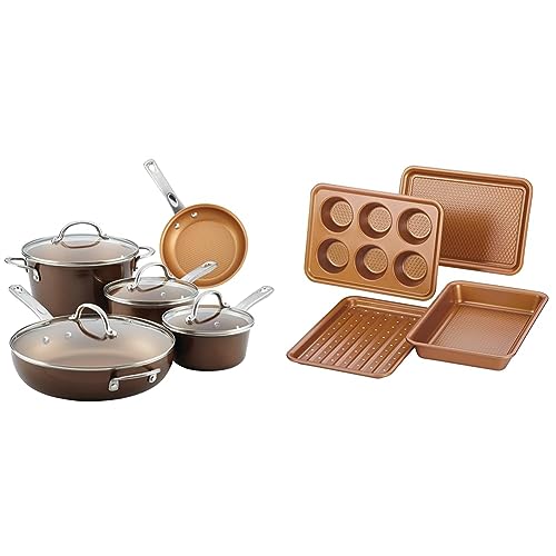 Ayesha Curry 9-Piece Nonstick Cookware and Bakeware Set |