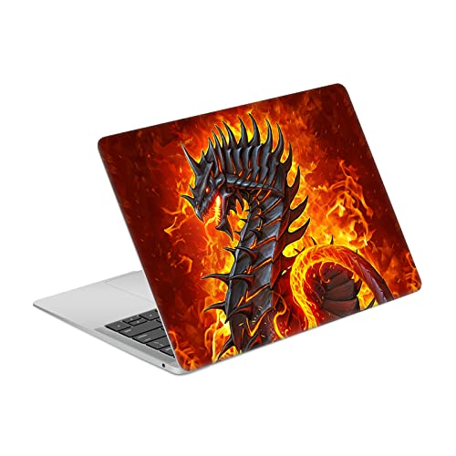 Autocollant vinyle MacBook Air 13 anti rayures dragon feu