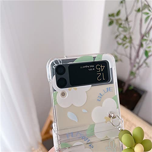 Coque antichoc Samsung Z Flip 4 avec bracelet perle fleur - 3