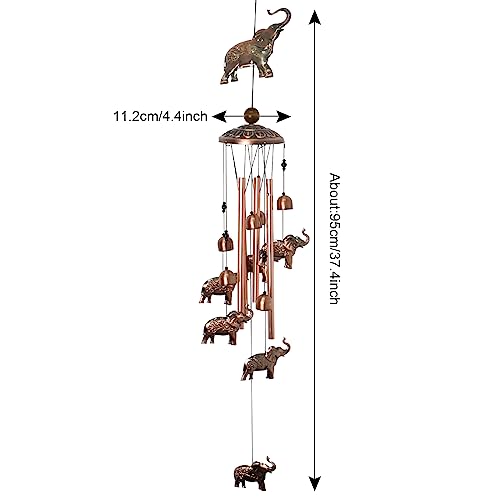 Windspiel für den Außenbereich, 95cm Metall Handmade Außendekoration Windspiele Memorial mit 4 Aluminiumlegierungsrohre für Garten Deko Draußen Hof Geschenk Terrasse Heimdekoration – Bild 3