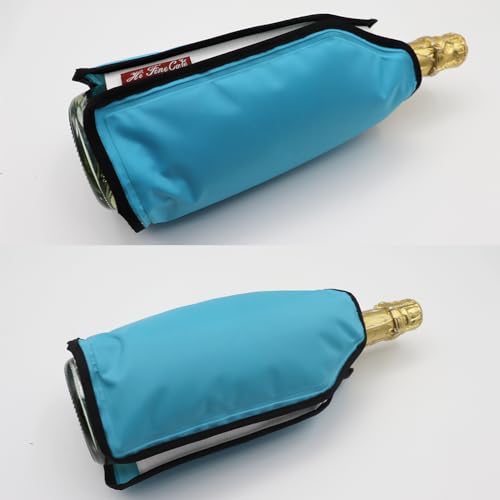 Rapid Ice Weinkühler, Gel-Weinflaschenkühler, Eispack-Hülle, Gefrierschrankhülle, Wodka, Tequila, Kühler, Träger (hellblau)