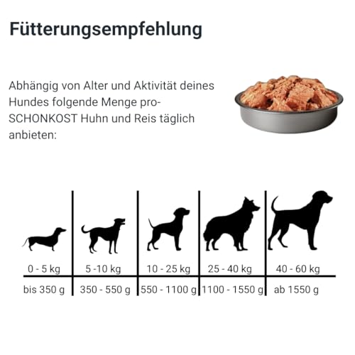 Dr. Berg pro-SCHONKOST Nassfutter für Hunde | Magen-Darm | 6 x 400 g