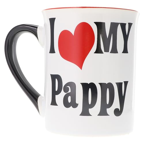 Cottage Creek Mugs, 16 oz Large Ceramic Coffee Cup, I Love My Pappy Mug