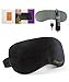 Aroma Season Heated Eye Mask, Warm Eye Compress for Dry Eyes MGD Stye Blephartitis Sinus Migraine, Graphene Heating Element with Natural Lavender Pack (Black)
