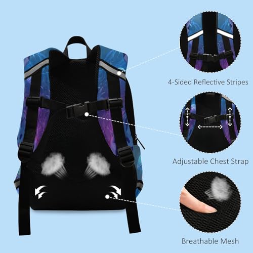 panksolu Now Leopard Glowing Jellyfish Toddler Backpack for Boys Girls Kids Backpacks Preschool Bag Travel Bag4
