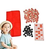Generisch Klassisches Russian Loto Game – Gesellschaftsspiel | Robust Holz ABS Papier Brettspiel 6.38 Inches Für Familienabend Reisen Veranstaltungen Senioren Kinder Lernspiel Einfach Zu Verstauen
