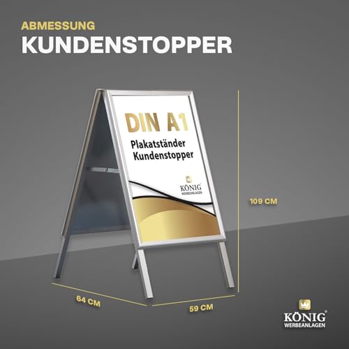 Abstand halten Aufsteller Plakatständer König Werbeanlagen