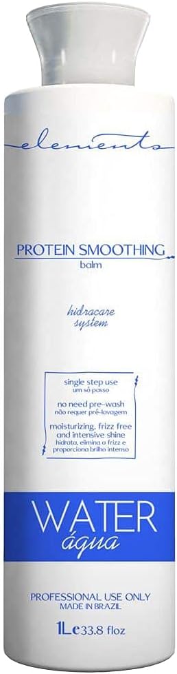 Elements aqua water hair protein treatment - single step, no need pre-wash hair protein treatment-1000ml - Brazil