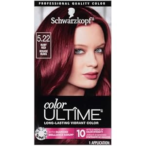 Schwarzkopf Color Ultime Hair Color, 5.22 Ruby Red, 1 Application – Permanent Red Hair Dye for Vivid Color Intensity and Fade-Resistant Shine up to 10 Weeks