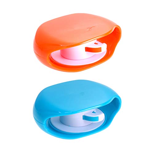 NUOBESTY 2pcs Automatic Earphone Cable Winder Portable Data Cable Organizer for Home and Travel Efficient Cord Management Orange and