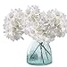Produktbild Meiwo Künstliche Blumen, 2 Pcs Real Touch Latex Künstliche Hydrangea Seide Blumen in Vasen für Hochzeit Dekor/Home Dekor/Party/Graves Arrangement(Weiß)