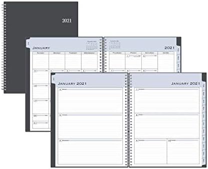 Blue Sky 2021 Weekly & Monthly Planner, Flexible Cover, Twin-Wire Binding, 8.5" x 11", Passages