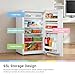 COMFEE' RCD93WH2UK(E) Under Counter Fridge, 93L Freestanding Refrigerator with Cooler Box, Adjustable Thermostat, Reversible Door, Removable Glass Shelves, Interior Light, White