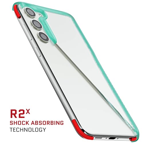 Image of Ghostek Covert Galaxy S23 Plus Phone Case Clear with Military Grade Shockproof Protection, Non-Slip Grip, Protective Silicone Cover Designed for 2023 Samsung Galaxy S23+ (6.6 inch) (Teal)