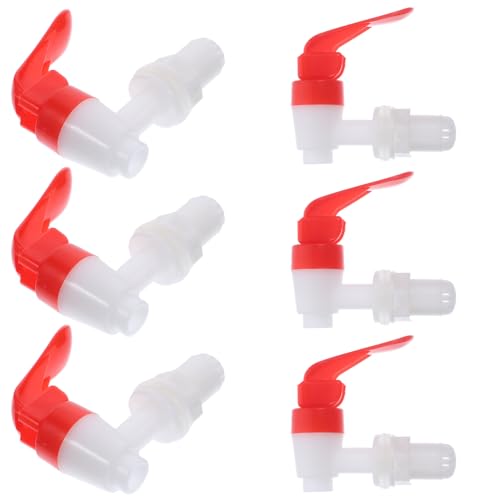 IWOWHERO 6 pièces Lot de Robinets Plastique de Rechange pour Distributeur Eau Robinet Cuve Compatible Jarres Distributeur Boissons sans Fuite et Pratique