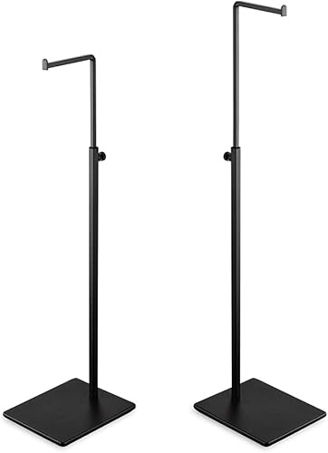 Elitnus Soporte para bolsa de gancho colgante - Juego de 2 soportes de exhibición de bolso negro de altura ajustable