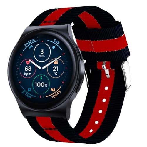 Correa compatible con Moto Watch 120, Nylon tejido 22 mm miniatura 1