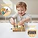 LED Busy Board for Toddlers 1-3,Montessori Sensory Toy with Key Switch and Plug, Light Up Wood Activity Switch Board for Fine Motor Skills, Educational Travel Toy Gift for 1 2 3 Year Old Boys Girls