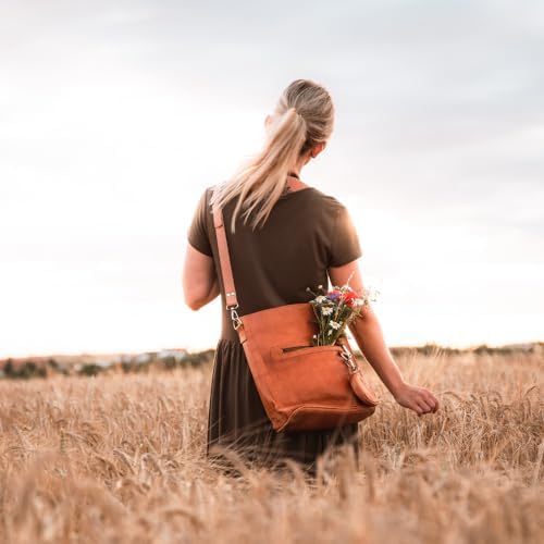 Berliner Bags Torba na ramię Siena, torba na ramię ze skóry torebka damska vintage brązowa