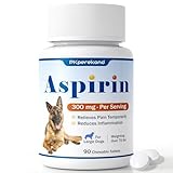 Dog Aspirin for Large Dogs, Low Gastrointestinal Irritation, Dog Joint Support and Inflammation Relief, 300mg, Arthritis Relief for Dogs, Pain Reliever Supplement, 90 Tablets