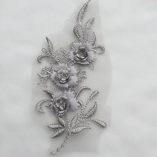 MAIYO 3D Multicolor Flower Neckline Collar Lace Applique Fabric for Fabric Apparel Sewing On Home Textiles For Dress Scrapbooking