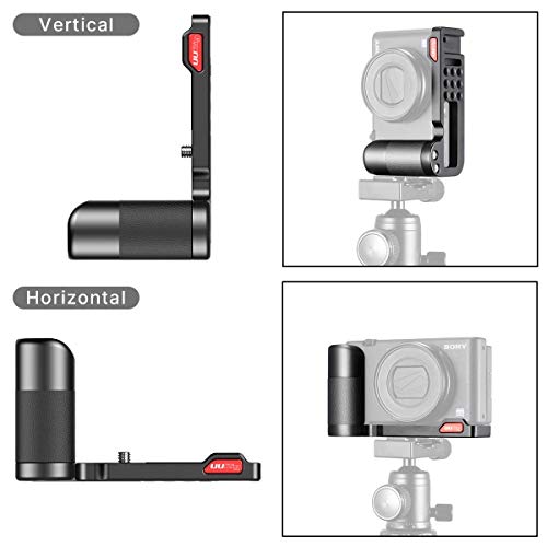 Zv-1 Camera Handle Grip Bracket For Sony Zv-1 Camera, Support Vertical Tripod Mount Youtube Video Shooting Zv1 Vlogging Accessories, W Base Microphone/Fill Light Extension Cold Shoe Mount #TOP2