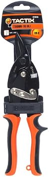 Tactix 273015 Aviation Scissors Right Cut Tin Snip, 10-Inch, Black/Orange