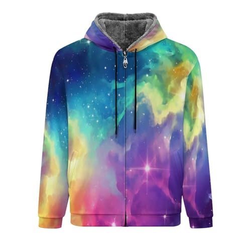 Sweat à capuche pour hommes contre le froid veste zippée doublée polaire colorée