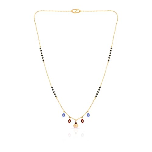 22KT Yellow gold Short Mangalsutra for Women, BIS Hallmark 916 gold certified MSNOB14091_Y_18