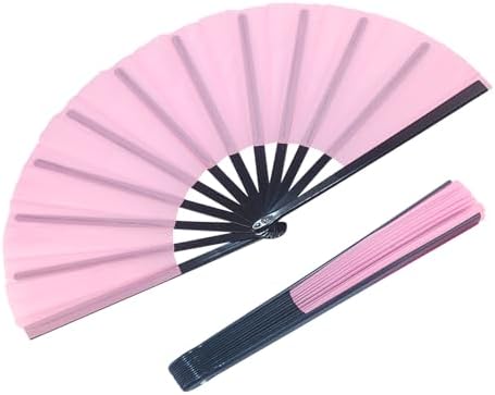NOIMTTY Large Portable Folding Clacking Fans For Line Dancing - Boots On The Ground Hand Fan For Raves & Decorations