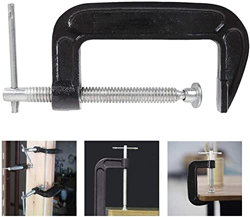 4 Inch C-Clamp Set, Heavy Duty Steel C Clamp Industrial Strength C Clamps for Woodworking, Welding, and Building(2PCs) - Image 5