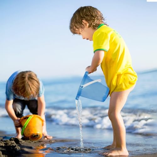 Holady 7.6" Inch Sand Beach Buckets Pail and Sand Shovels Set for Kids,Sand Bucket Water Bucket for Beach Fun Great Summer Party Accessory - Thumbnail 5