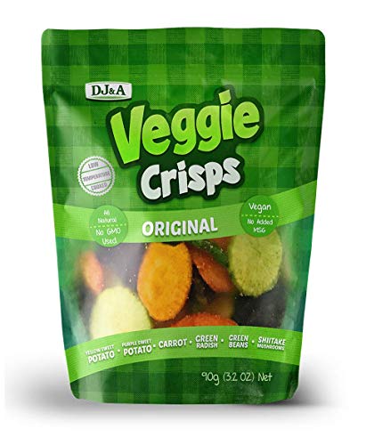 DJ&A VEGGIE CRISPS 3.2oz/90g x 4-Pack Box