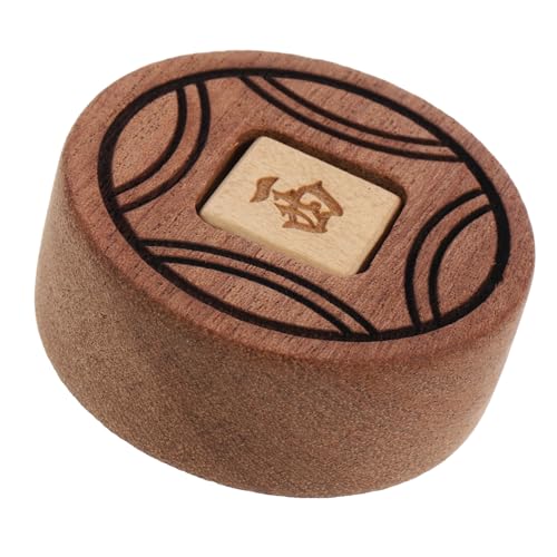 Gatuida Dados De Mahjong De Madera Rojo Símbolos Grabados, Juego De Mesa para Adultos, Dados De Dirección del Viento para Fiestas y Reuniones Familiares,