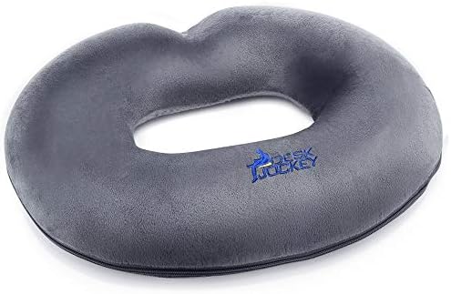 Donut Pillow - Clinical Therapeutic Grade Seat Cushion - Round Ring Butt Pillow for Hemorrhoids, Coccyx, Tailbone Pain