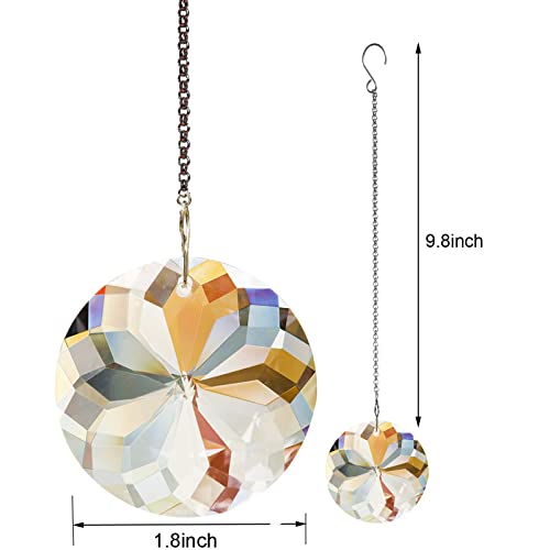 Clear Glass Crystal Prism Pendant Suncatcher 1.77 Inches #TOP4