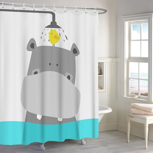 Rideau de douche polyester imperméable Renaiss 183x183 cm avec crochets