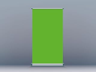 Oedim Roll Up Croma Verde, 100x200cm, Impresión Incluida Máxima Calidad de Impresión, Anti Curbing, antibalanceo, Expositor publicitario enrrollable.